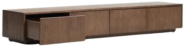 LÉTO -15% Kave Home Hnědý TV stolek Helvine 200 x 40 cm