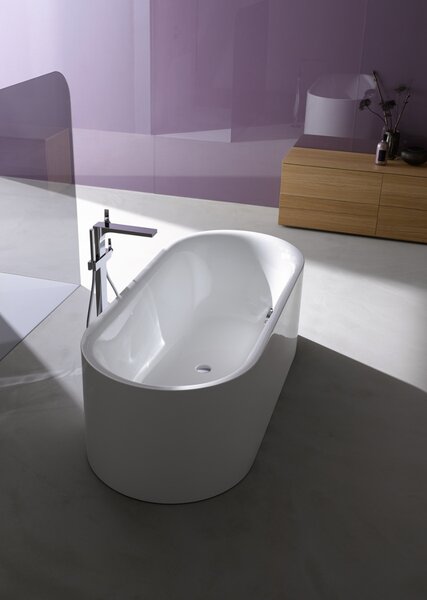 Bette BetteLux Oval Silhouette - Volně stojící vana 1800x800 mm, BetteGlaze Plus, bílá 3466-000CFXXS,PLUS