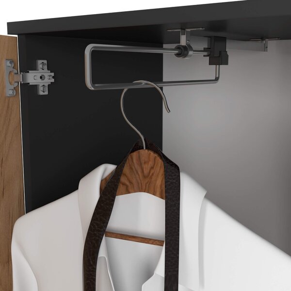Ak furniture Předsíňová stěna Entro černá/dub craft