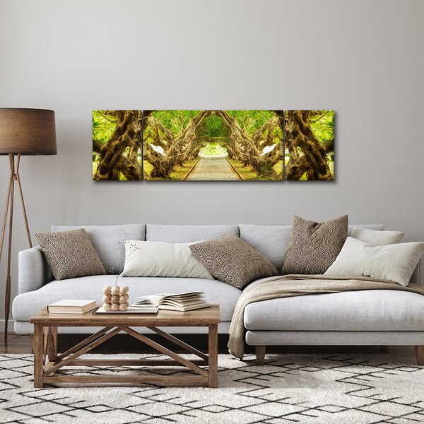 Obraz - Živý tunel z plumérií (170x50 cm)