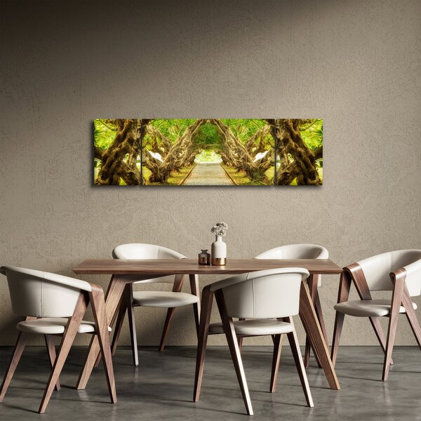 Obraz - Živý tunel z plumérií (170x50 cm)