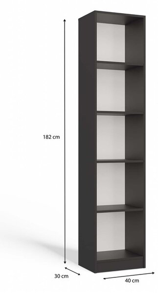 TP Living Regál Onyx R40 40 cm antracit