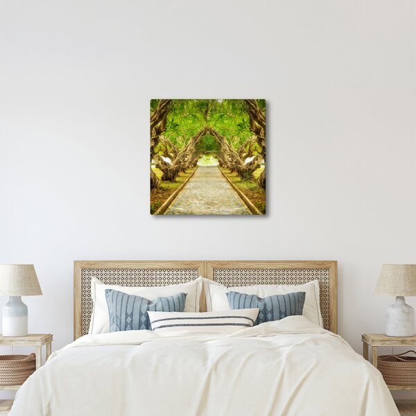 Obraz - Živý tunel z plumérií (30x30 cm)