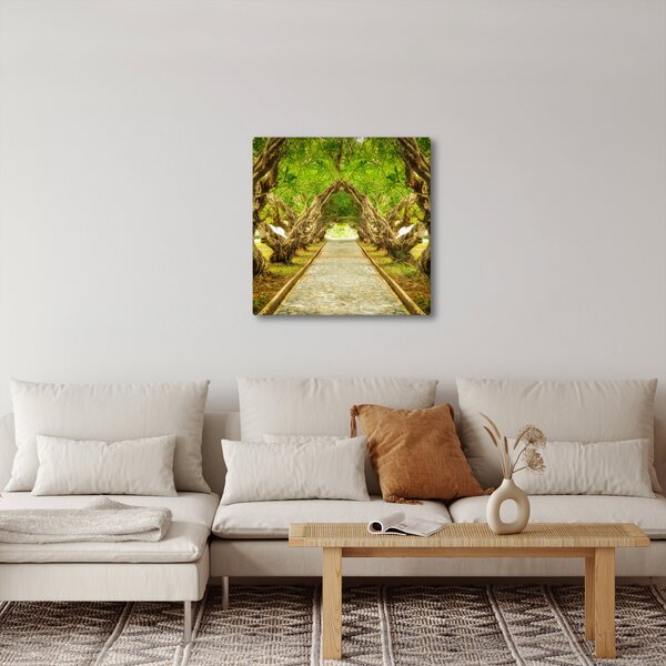Obraz - Živý tunel z plumérií (30x30 cm)