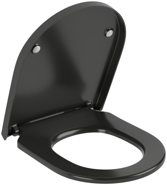 Villeroy & Boch Subway 3.0 - WC sedátko s poklopem QuickRelease SoftClosing, Pure Black 8M42S1R7