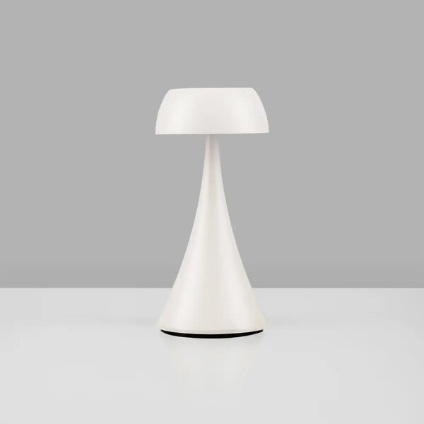 Nova Luce Bílá kovová nabíjecí stolní LED lampa Ycro