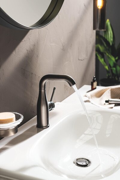 GROHE Essence Professional - Páková umyvadlová baterie, velikost M, kartáčovaný Hard Graphite 24173AL1