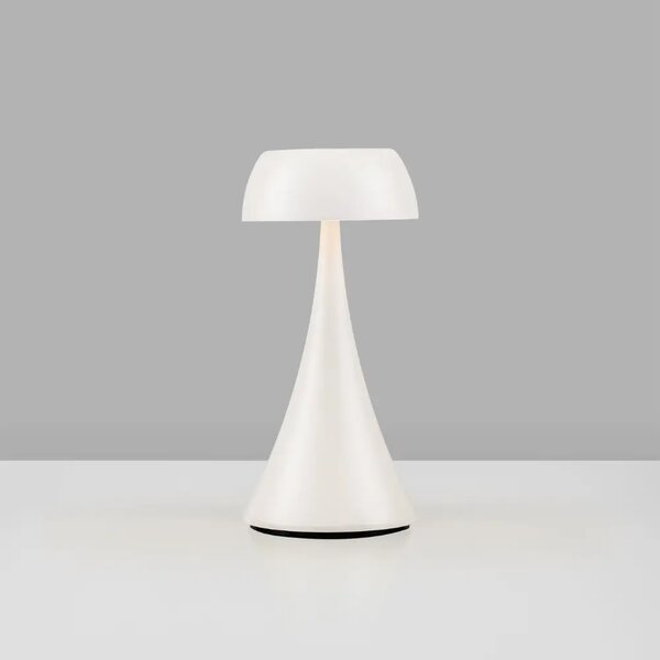 Nova Luce Bílá kovová nabíjecí stolní LED lampa Ycro