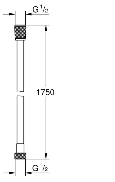 GROHE Silverflex Professional - Sprchová hadice 1750 mm, Hard Graphite 28388A01