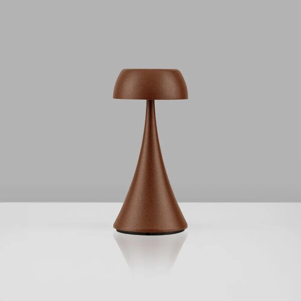 Nova Luce Hnědá kovová nabíjecí stolní LED lampa Ycro