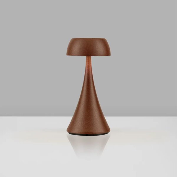 Nova Luce Hnědá kovová nabíjecí stolní LED lampa Ycro
