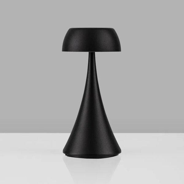 Nova Luce Černá kovová nabíjecí stolní LED lampa Ycro