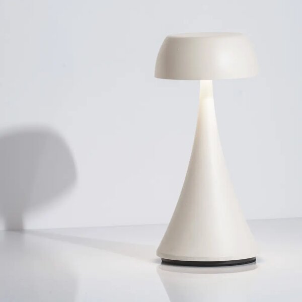 Nova Luce Bílá kovová nabíjecí stolní LED lampa Ycro