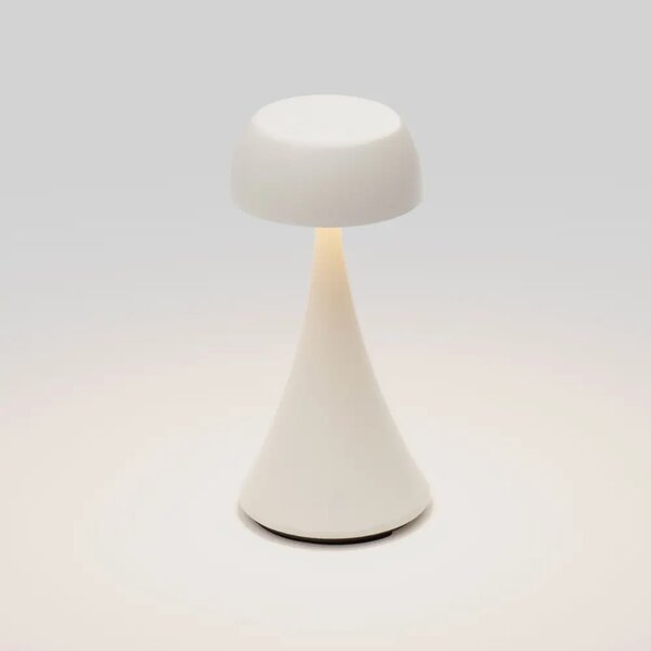Nova Luce Bílá kovová nabíjecí stolní LED lampa Ycro