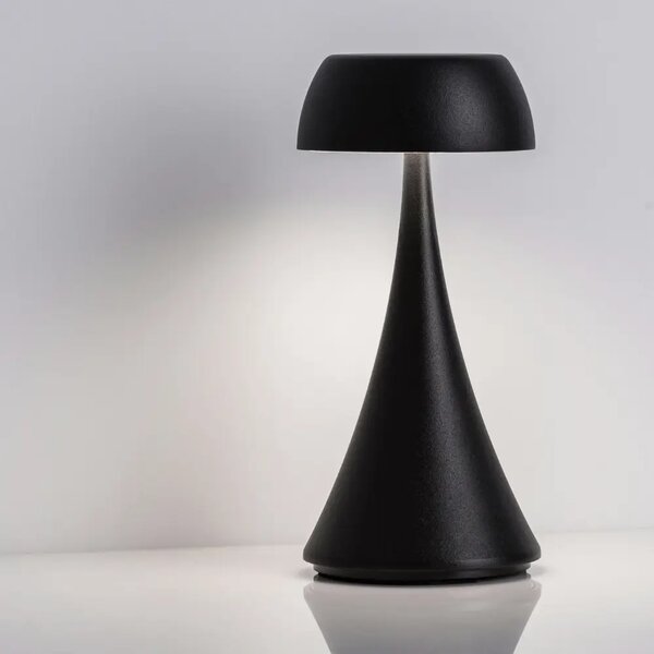 Nova Luce Černá kovová nabíjecí stolní LED lampa Ycro