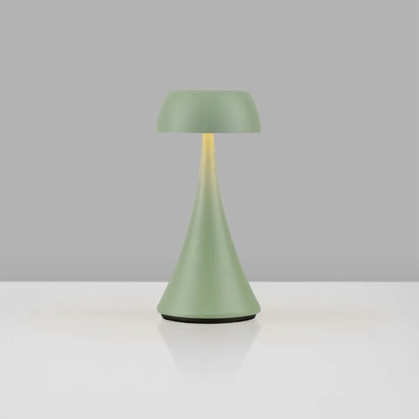 Nova Luce Zelená kovová nabíjecí stolní LED lampa Ycro