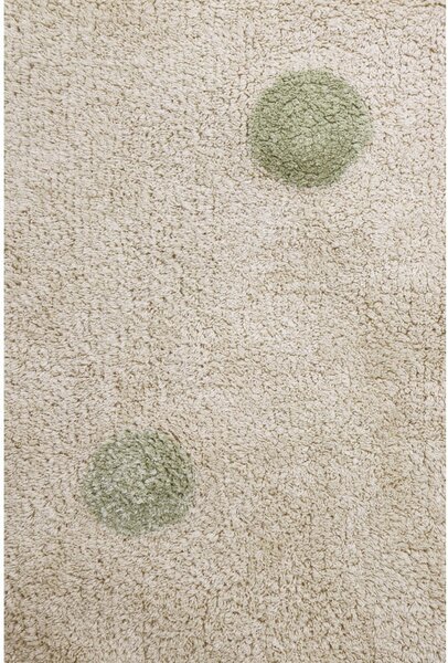 Khaki krémový pratelný ručně tkaný bavlněný dětský koberec 120x160 cm Hippy Dots Olive – Lorena Canals