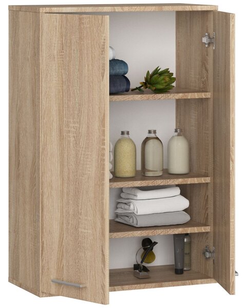 Ak furniture Závěsná koupelnová skříňka Fin W64 64 cm dub sonoma
