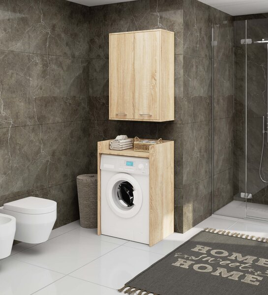 Ak furniture Závěsná koupelnová skříňka Fin W64 64 cm dub sonoma