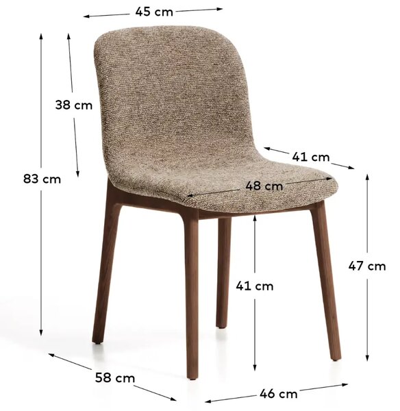Kave Home Hnědá jídelní židle Elnor