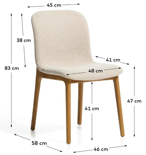 Kave Home Béžová jídelní židle Elnor