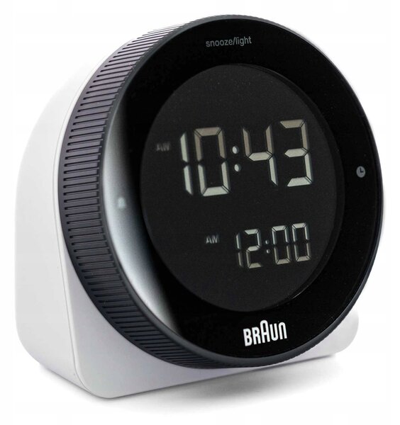 Budík Braun bílý 8 cm