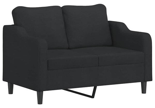 4dílná sedací souprava s poduškami černá textil 3201782
