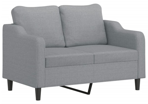 4dílná sedací souprava s poduškami světle šedá textil 3201778