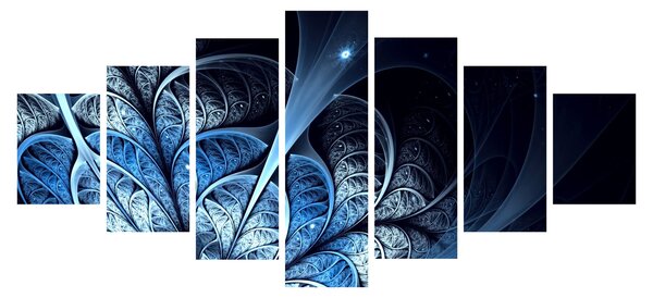 Obraz tmavěmodrého květu (210x100 cm)