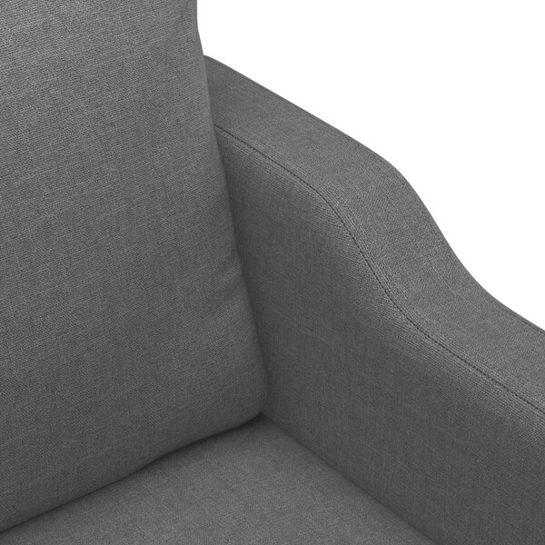 3dílná sedací souprava s polštáři tmavě šedá textil 3201787