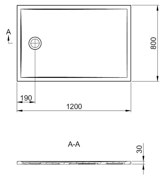 Vima 143 - Sprchová vanička 1200x800 mm, bílá