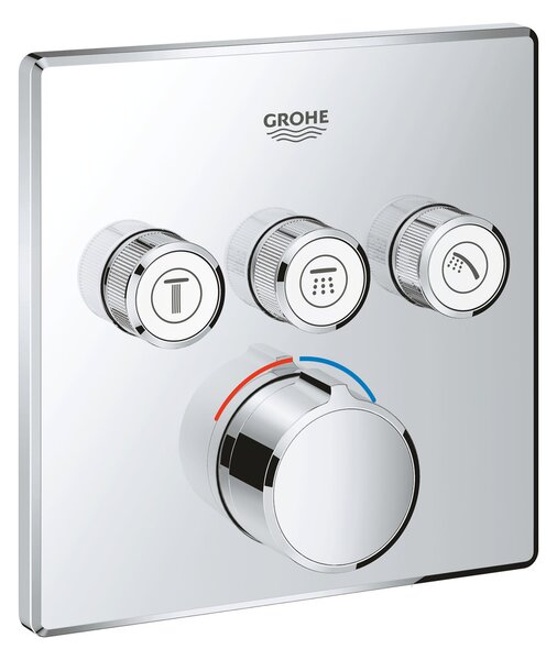 GROHE SmartControl - Krytka podomítkové baterie se 3 ventily, chrom 29149000