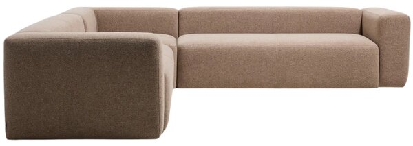 Kave Home Hnědá rohová pohovka Blok 320 x 320 cm, levá/pravá