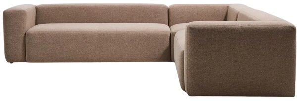 Kave Home Hnědá rohová pohovka Blok 320 x 320 cm, levá/pravá