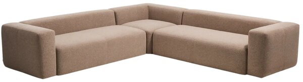 Kave Home Hnědá rohová pohovka Blok 320 x 320 cm, levá/pravá