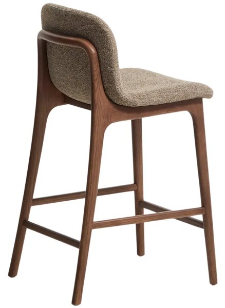 LÉTO -15% Kave Home Hnědá barová židle Elnor 65 cm