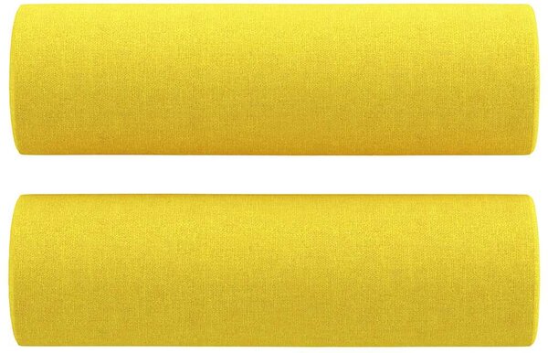 3dílná sedací souprava s polštáři světle žlutá textil 3201791