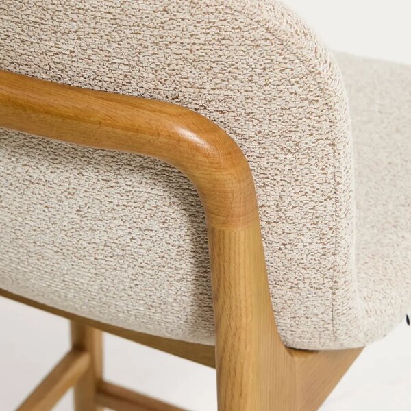 LÉTO -15% Kave Home Béžová barová židle Elnor 65 cm