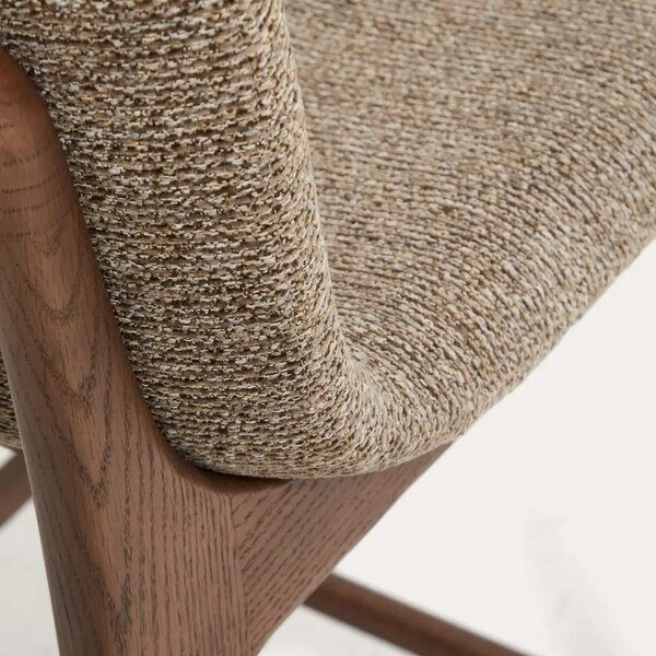 LÉTO -15% Kave Home Hnědá barová židle Elnor 65 cm