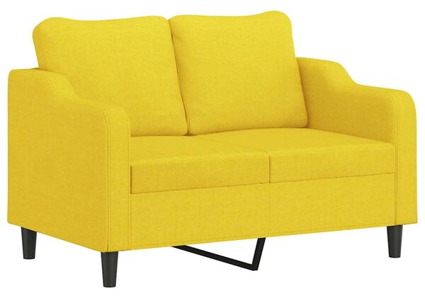 3dílná sedací souprava s polštáři světle žlutá textil 3201791