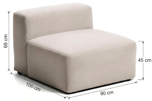 LÉTO -15% Kave Home Hnědé křeslo Blok 90 cm