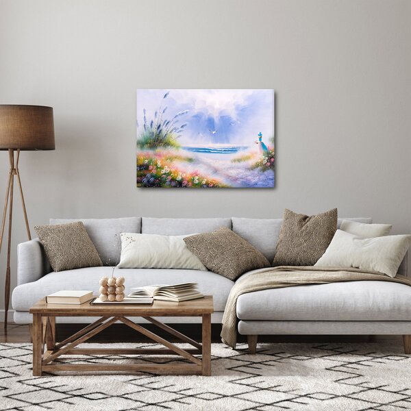 Obraz - Romantická pláž, olejomalba (70x50 cm)