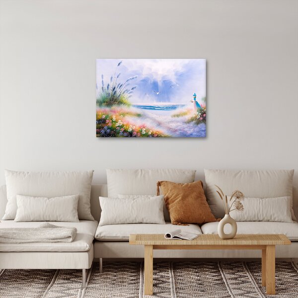 Obraz - Romantická pláž, olejomalba (70x50 cm)