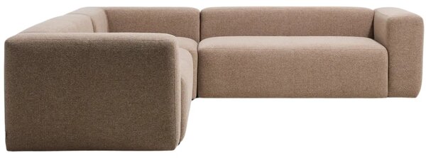 Kave Home Hnědá rohová pohovka Blok 320 x 290 cm, levá/pravá