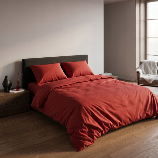 Komplet NOVA3 červený 180 cm x 200 cm + 2 x 70x80 povlečení bavlna povlaky