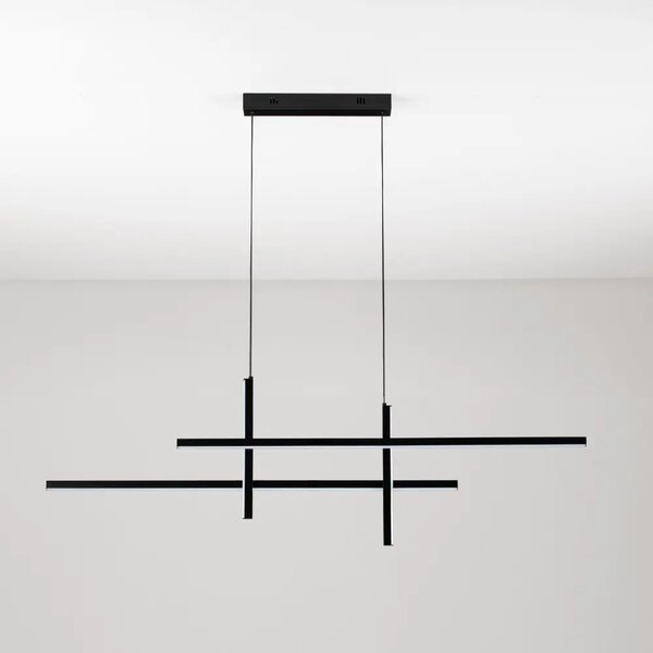 Nova Luce Černé kovové závěsné LED světlo Antama 120 cm