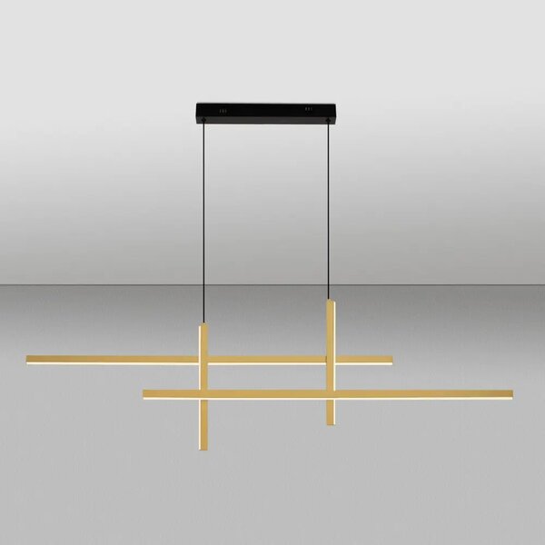 Nova Luce Zlaté kovové závěsné LED světlo Antama 120 cm