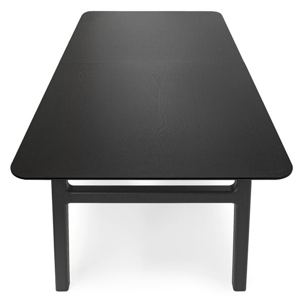 Rozkládací jídelní stůl s přídavnou deskou v dekoru dubu 90x180 cm Curved – Woodman