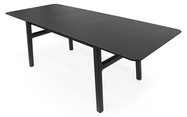 Rozkládací jídelní stůl s přídavnou deskou v dekoru dubu 90x180 cm Curved – Woodman
