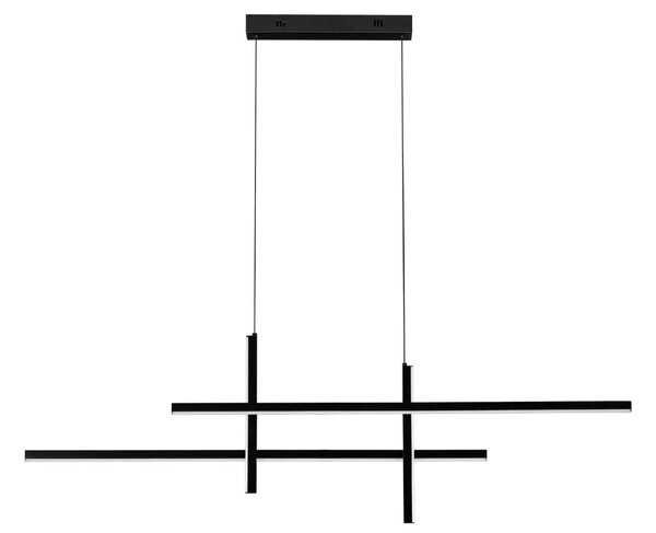 Nova Luce Černé kovové závěsné LED světlo Antama 120 cm